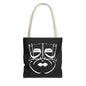 Durable Tote Bags with Persian Calligraphy Design - 3 Sizes, Multiple Handle Colors, Polyester Fabric