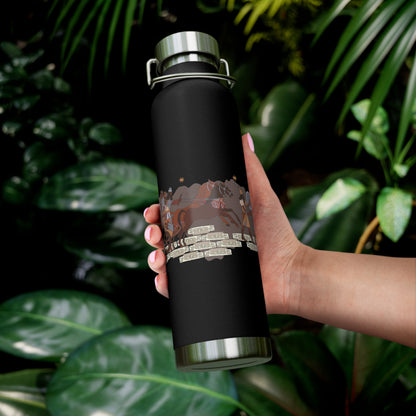 22oz Vacuum Insulated Stainless Steel Bottle with Persian Calligraphy Design - Double Wall, BPA Free, Spill-Proof, Scratch & Fade Resistant