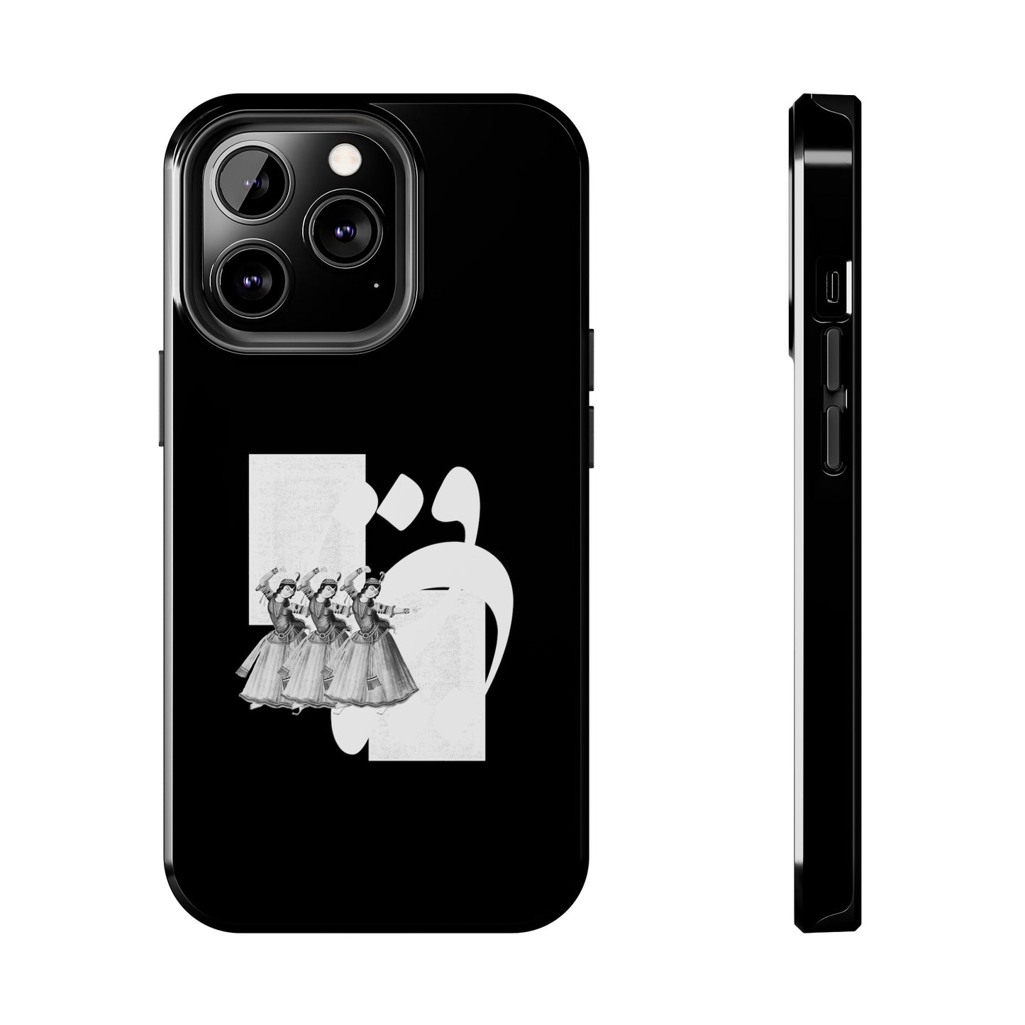 iPhone/Galaxy - Tough Phone Case with Persian Calligraphy Design - Impact Resistant, TPU Lining, Polycarbonate Shell, Glossy Finish