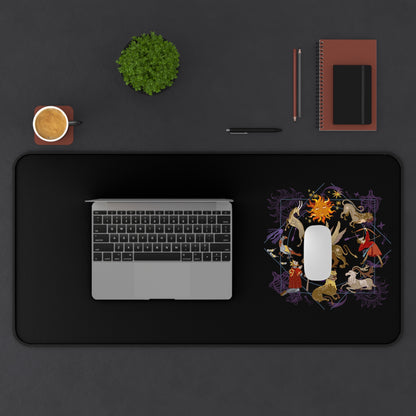 Desk Mat / Mouse Pad with Persian Caligraphy Design - Smooth Surface, Anti-Fray Edges, Supports Optical & Laser Mice