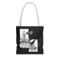 Durable Tote Bags with Persian Calligraphy Design - 3 Sizes, Multiple Handle Colors, Polyester Fabric