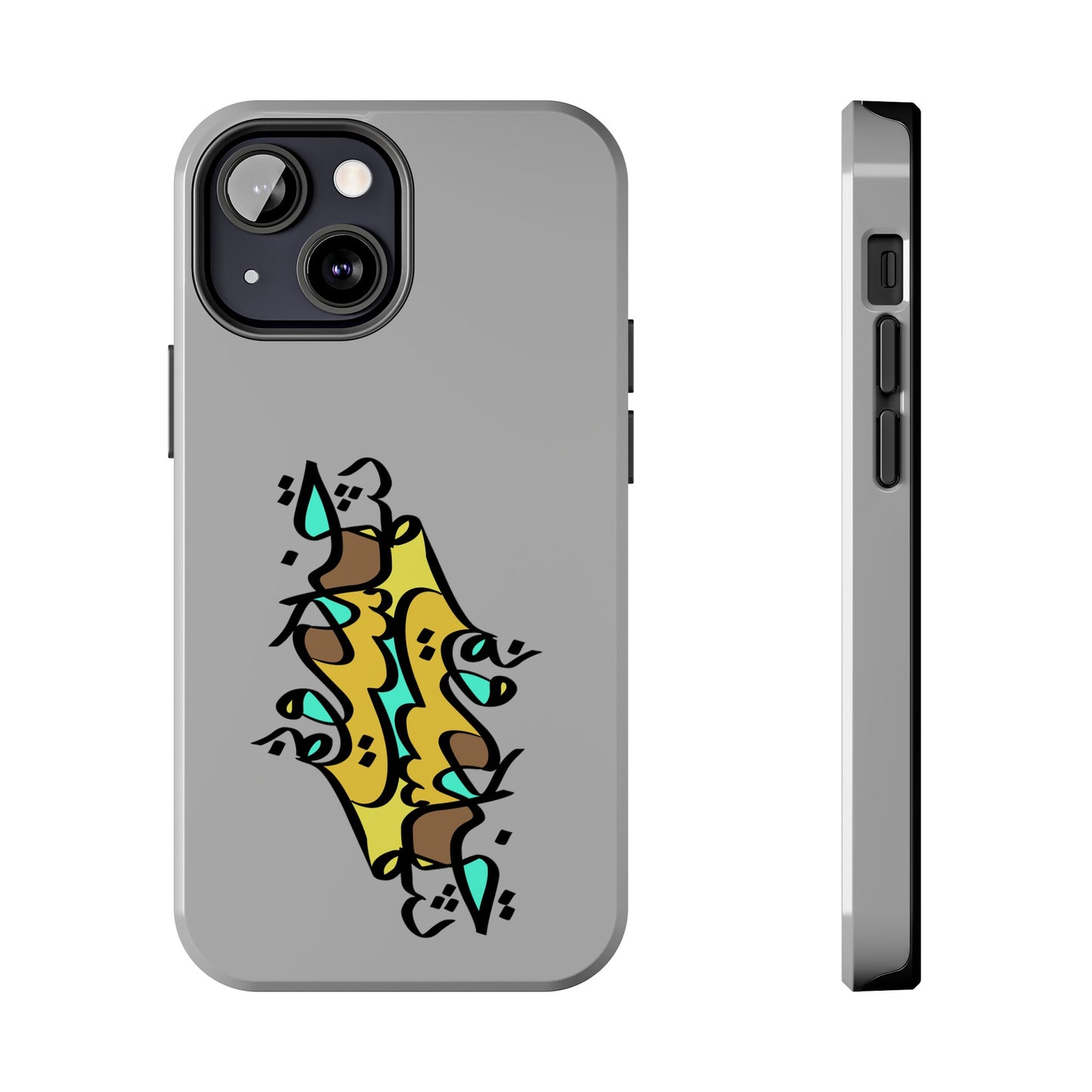 iPhone/Galaxy - Tough Phone Case with Persian Calligraphy Design - Impact Resistant, TPU Lining, Polycarbonate Shell, Glossy Finish