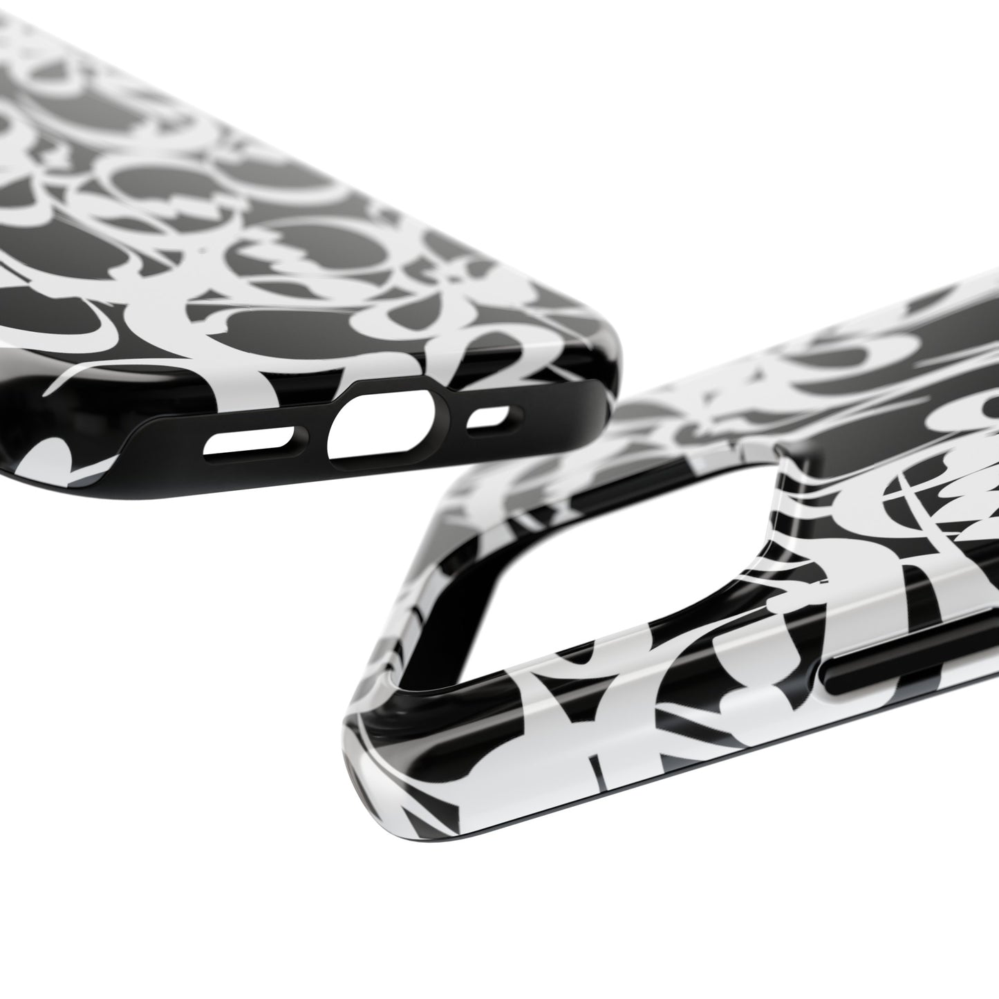 iPhone/Galaxy - Tough Phone Case with Persian Calligraphy Design - Impact Resistant, TPU Lining, Polycarbonate Shell, Glossy Finish