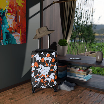 Polycarbonate & ABS Hard-Shell Suitcase with Persian Calligraphy Design - 360° Swivel Wheels, Telescopic Handle, Built-In Lock