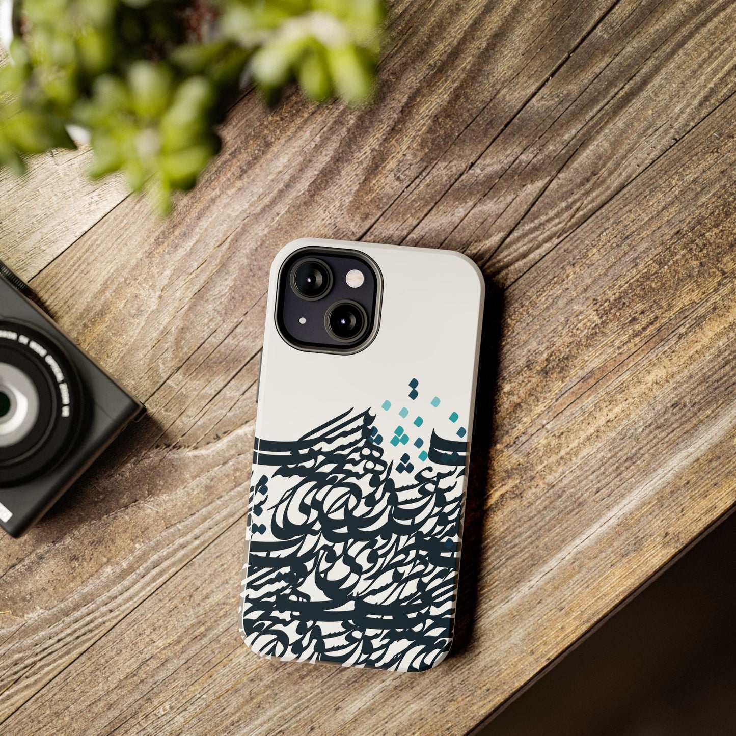 iPhone/Galaxy - Tough Phone Case with Persian Calligraphy Design - Impact Resistant, TPU Lining, Polycarbonate Shell, Glossy Finish