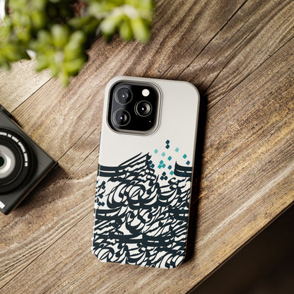 iPhone/Galaxy - Tough Phone Case with Persian Calligraphy Design - Impact Resistant, TPU Lining, Polycarbonate Shell, Glossy Finish