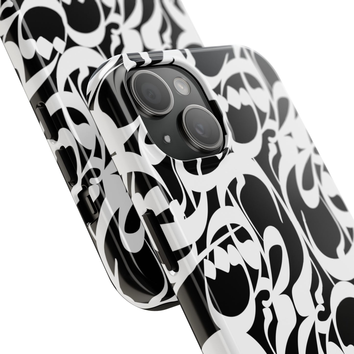 iPhone/Galaxy - Tough Phone Case with Persian Calligraphy Design - Impact Resistant, TPU Lining, Polycarbonate Shell, Glossy Finish