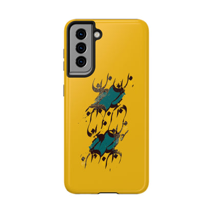 iPhone/Galaxy - Tough Phone Case with Persian Calligraphy Design - Impact Resistant, TPU Lining, Polycarbonate Shell, Glossy Finish