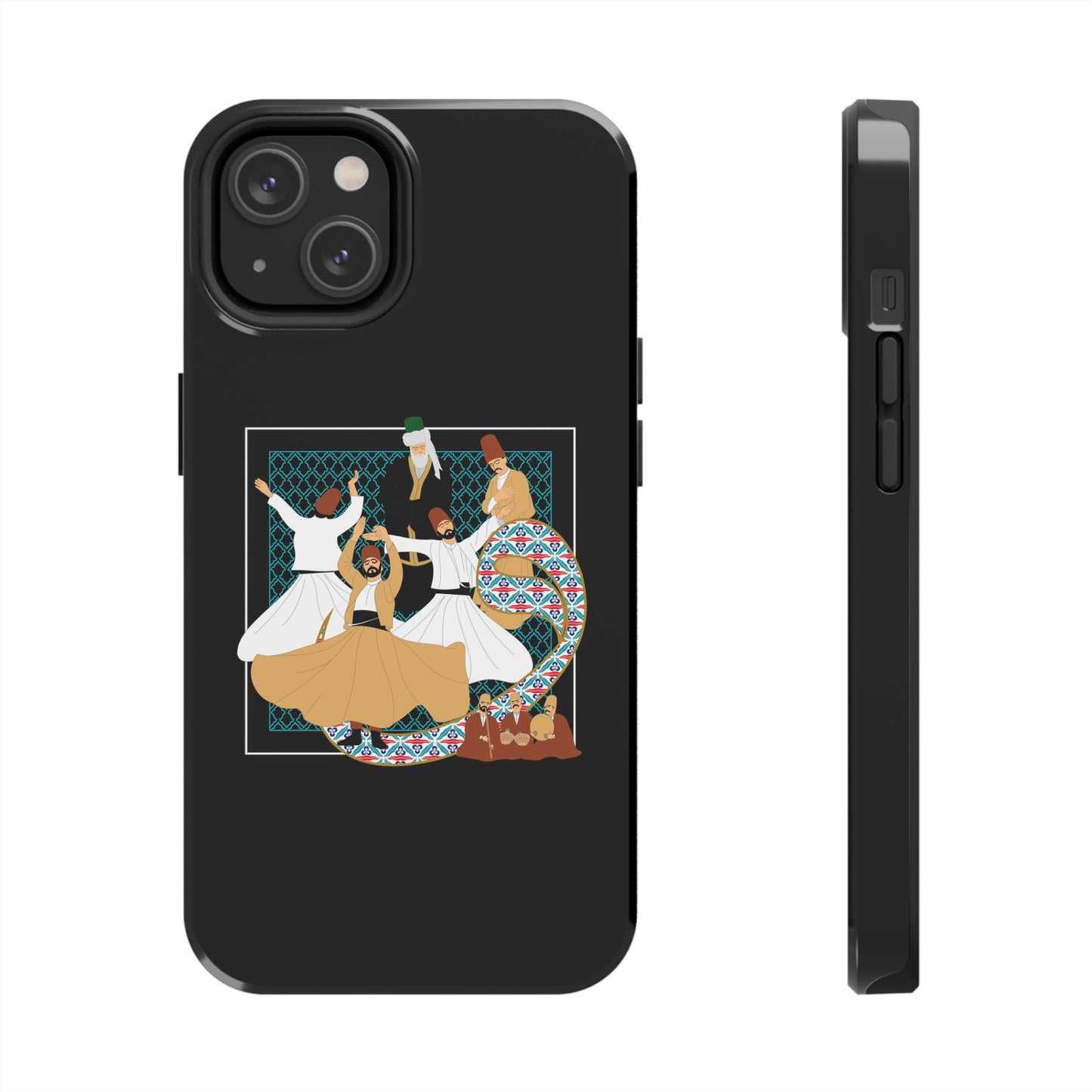 iPhone/Galaxy - Tough Phone Case with Persian Calligraphy Design  - Impact Resistant, TPU Lining, Polycarbonate Shell, Glossy Finish