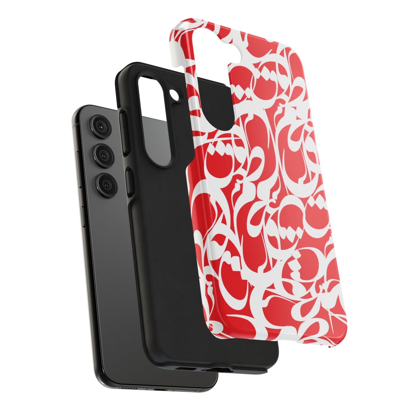 iPhone/Galaxy - Tough Phone Case with Persian Calligraphy Design - Impact Resistant, TPU Lining, Polycarbonate Shell, Glossy Finish