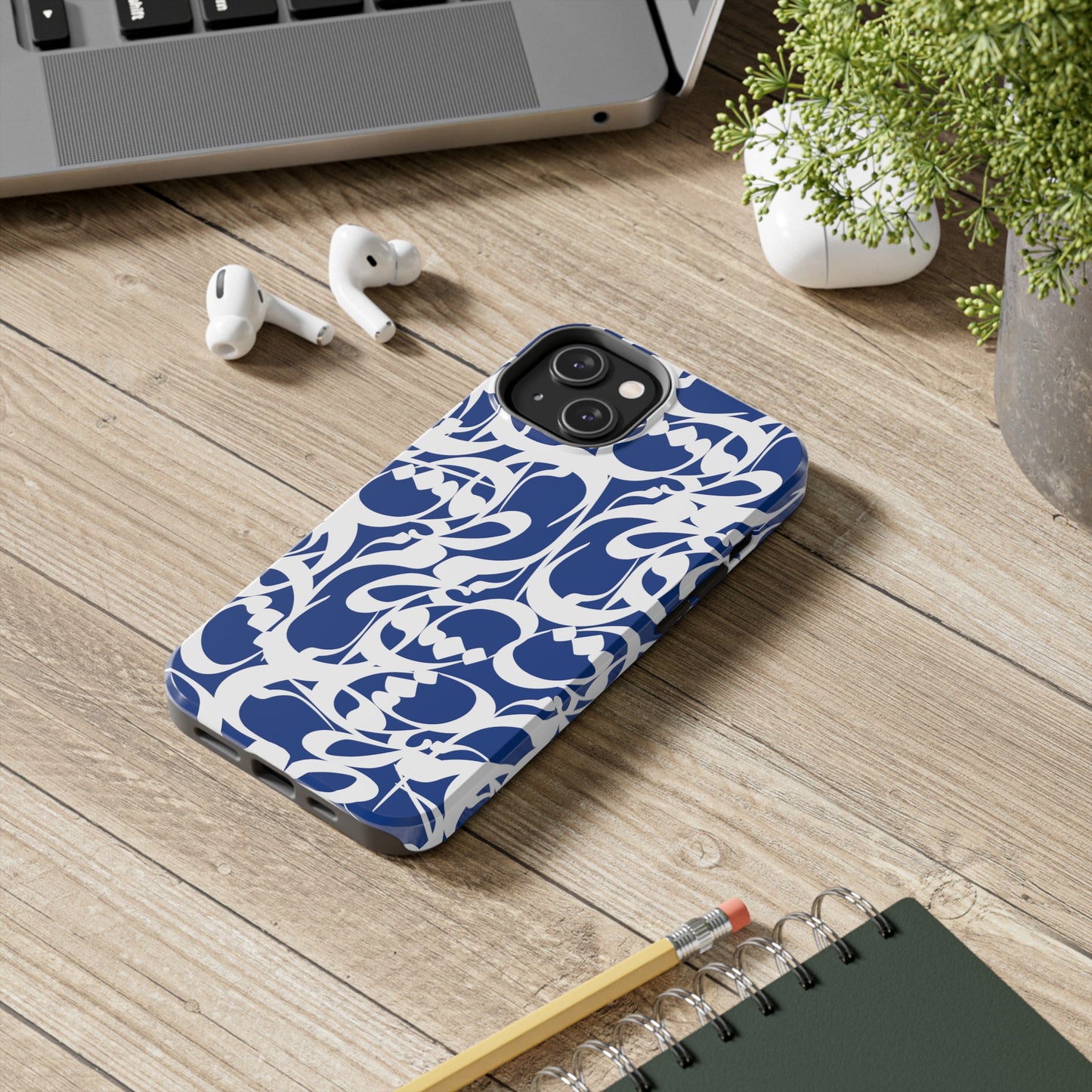 iPhone/Galaxy - Tough Phone Case with Persian Calligraphy Design - Impact Resistant, TPU Lining, Polycarbonate Shell, Glossy Finish