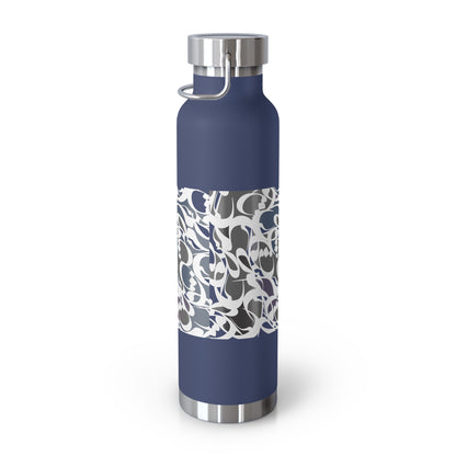 22oz Vacuum Insulated Stainless Steel Bottle with Persian Calligraphy Design - Double Wall, BPA Free, Spill-Proof, Scratch & Fade Resistant