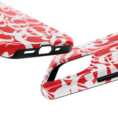 iPhone/Galaxy - Tough Phone Case with Persian Calligraphy Design - Impact Resistant, TPU Lining, Polycarbonate Shell, Glossy Finish