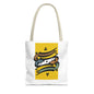 Durable Tote Bags with Persian Calligraphy Design - 3 Sizes, Multiple Handle Colors, Polyester Fabric