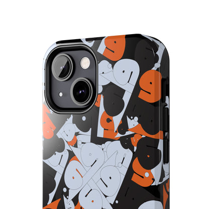 iPhone/Galaxy - Tough Phone Case with Persian Calligraphy Design - Impact Resistant, TPU Lining, Polycarbonate Shell, Glossy Finish