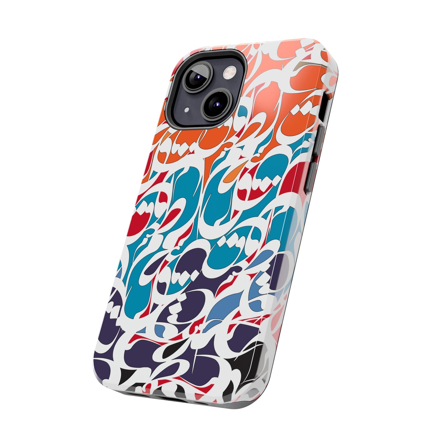 iPhone/Galaxy Tough Phone Case with Persian Calligraphy Design - Impact Resistant, TPU Lining, Polycarbonate Shell, Glossy Finish