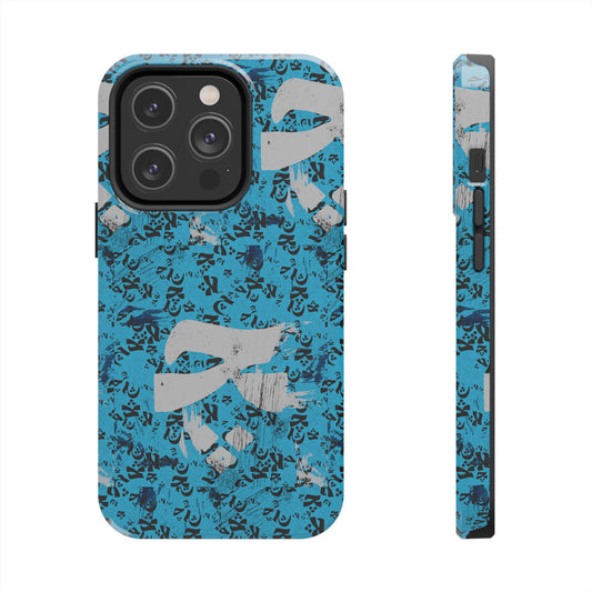 iPhone/Galaxy - Tough Phone Case with Persian Calligraphy Design - Impact Resistant, TPU Lining, Polycarbonate Shell, Glossy Finish