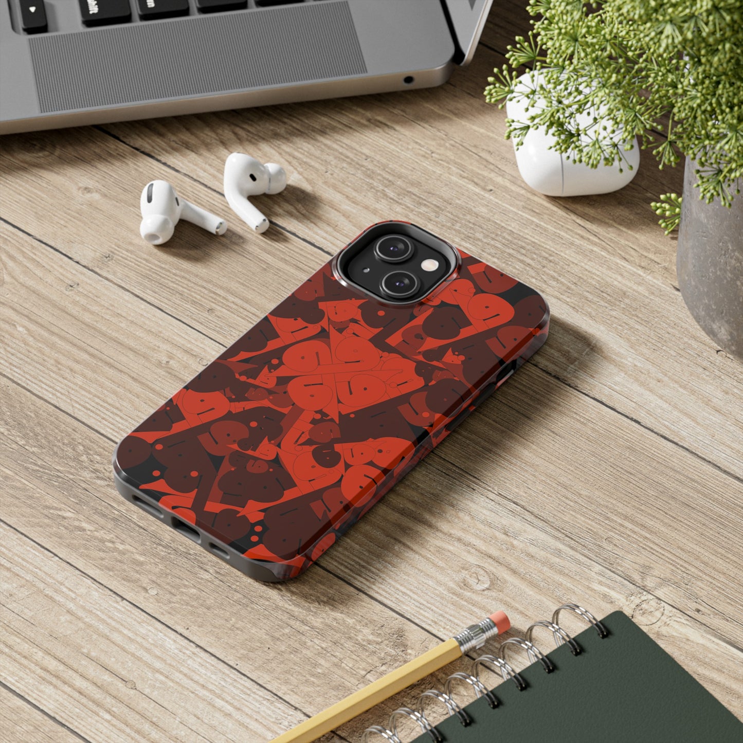 iPhone/Galaxy - Tough Phone Case with Persian Calligraphy Design - Impact Resistant, TPU Lining, Polycarbonate Shell, Glossy Finish