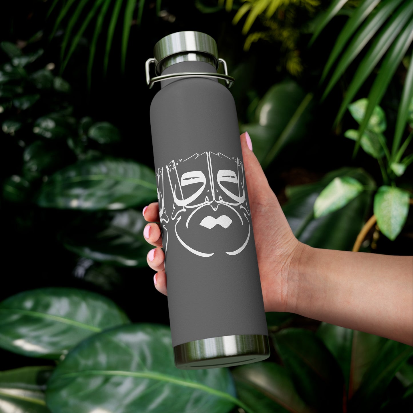 22oz Vacuum Insulated Stainless Steel Bottle with Persian Calligraphy Design - Double Wall, BPA Free, Spill-Proof, Scratch & Fade Resistant