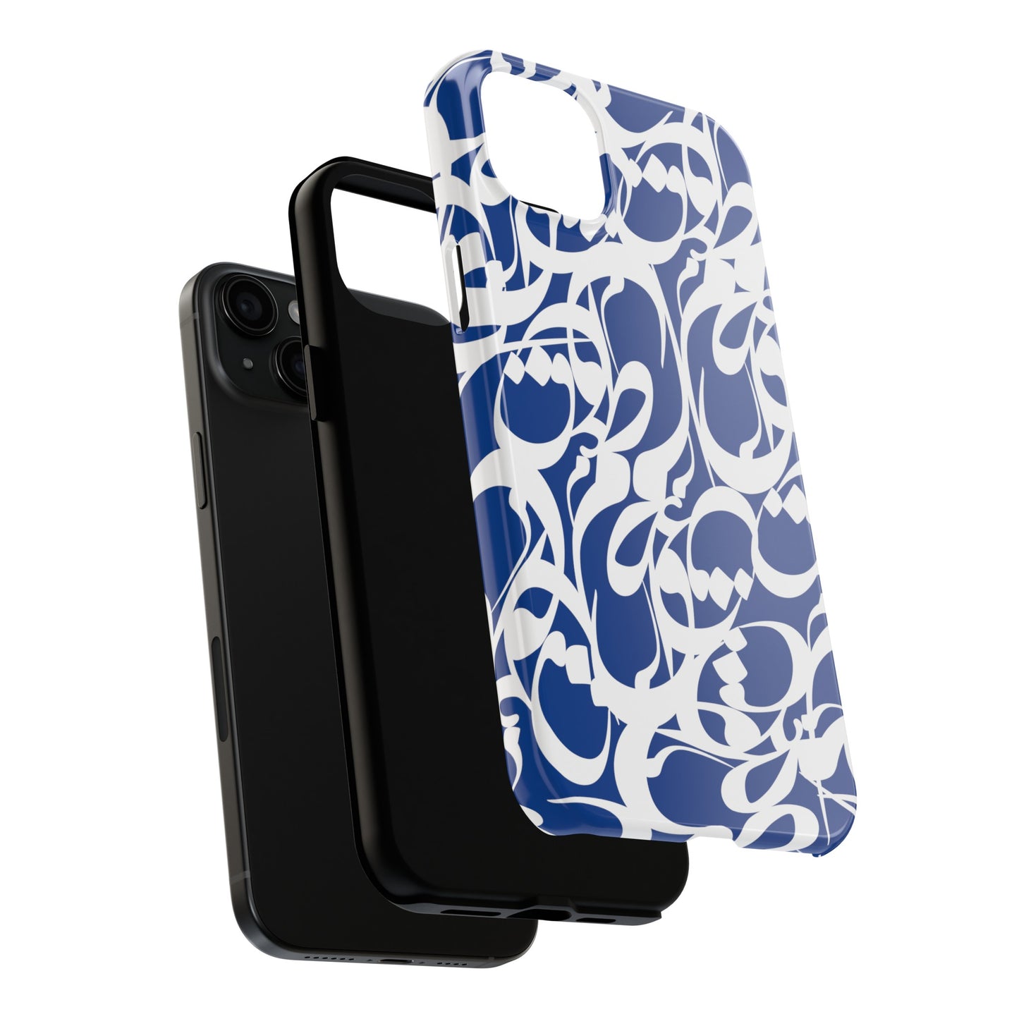 iPhone/Galaxy - Tough Phone Case with Persian Calligraphy Design - Impact Resistant, TPU Lining, Polycarbonate Shell, Glossy Finish