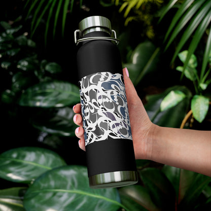 22oz Vacuum Insulated Stainless Steel Bottle with Persian Calligraphy Design - Double Wall, BPA Free, Spill-Proof, Scratch & Fade Resistant