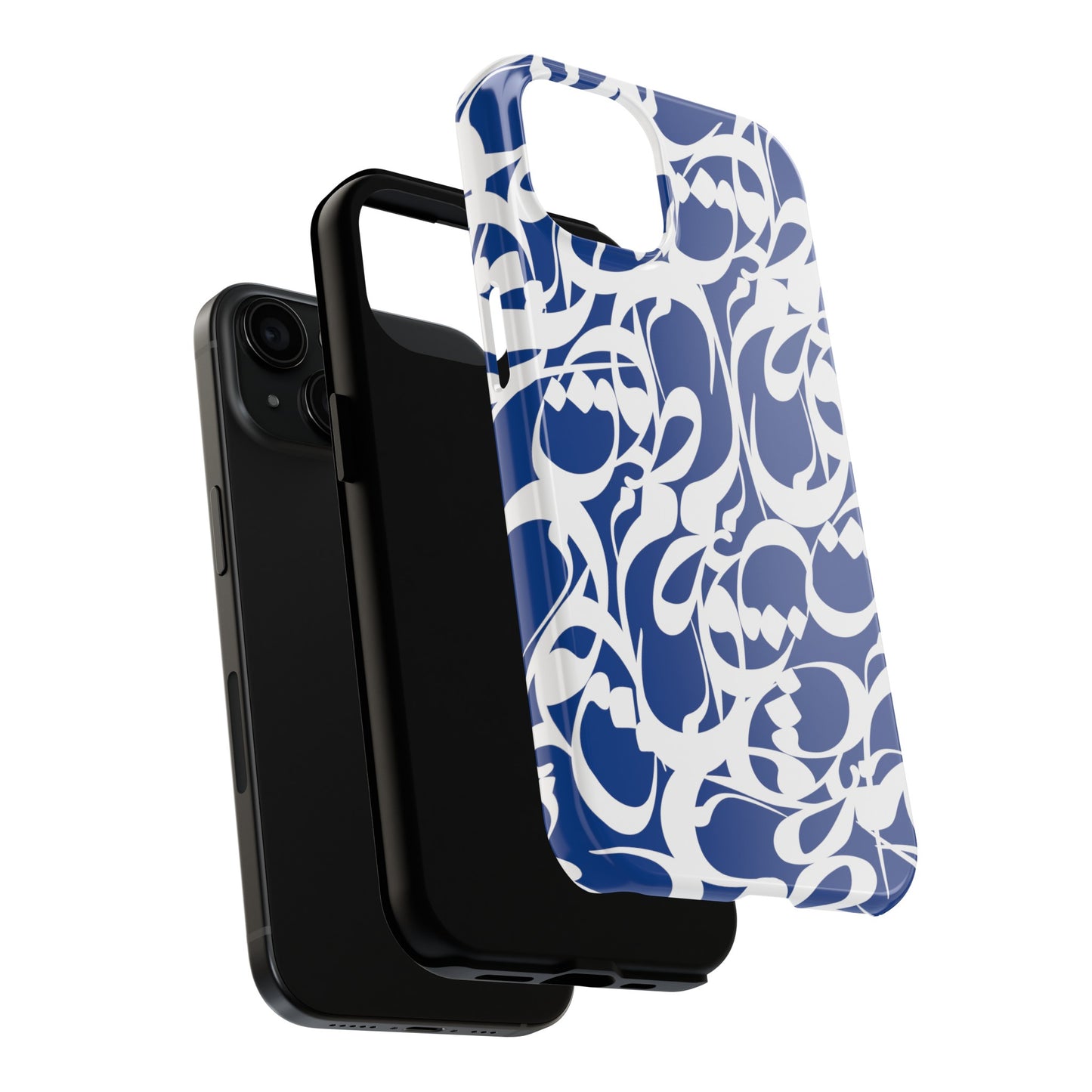 iPhone/Galaxy - Tough Phone Case with Persian Calligraphy Design - Impact Resistant, TPU Lining, Polycarbonate Shell, Glossy Finish