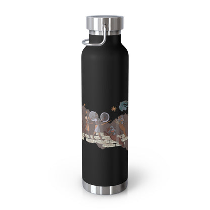 22oz Vacuum Insulated Stainless Steel Bottle with Persian Calligraphy Design - Double Wall, BPA Free, Spill-Proof, Scratch & Fade Resistant