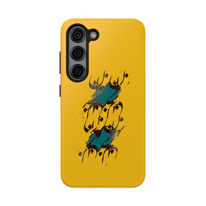 iPhone/Galaxy - Tough Phone Case with Persian Calligraphy Design - Impact Resistant, TPU Lining, Polycarbonate Shell, Glossy Finish