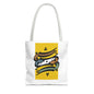 Durable Tote Bags with Persian Calligraphy Design - 3 Sizes, Multiple Handle Colors, Polyester Fabric