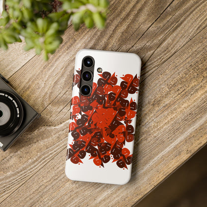 iPhone/Galaxy - Tough Phone Case with Persian Calligraphy Design  - Impact Resistant, TPU Lining, Polycarbonate Shell, Glossy Finish