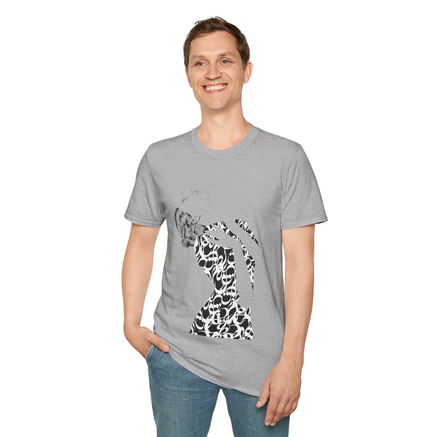 Unisex 100% Cotton Soft T-Shirt with Persian Calligraphy Design - Ultra-Comfort, Lightweight, Classic Fit