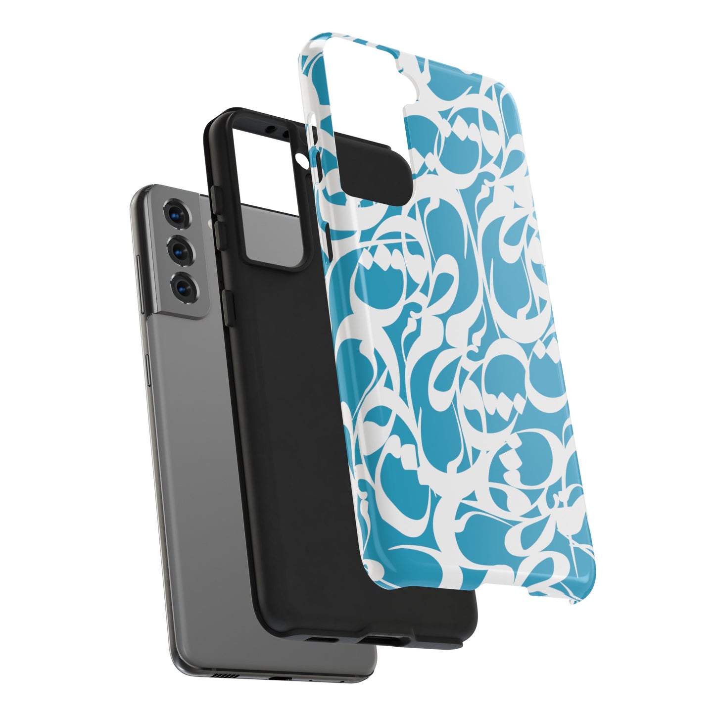 iPhone/Galaxy - Tough Phone Case with Persian Calligraphy Design - Impact Resistant, TPU Lining, Polycarbonate Shell, Glossy Finish