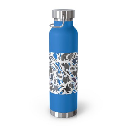 22oz Vacuum Insulated Stainless Steel Bottle with Persian Calligraphy Design - Double Wall, BPA Free, Spill-Proof, Scratch & Fade Resistant