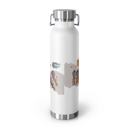 22oz Vacuum Insulated Stainless Steel Bottle with Persian Calligraphy Design - Double Wall, BPA Free, Spill-Proof, Scratch & Fade Resistant