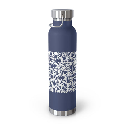 22oz Vacuum Insulated Stainless Steel Bottle with Persian Calligraphy Design - Double Wall, BPA Free, Spill-Proof, Scratch & Fade Resistant