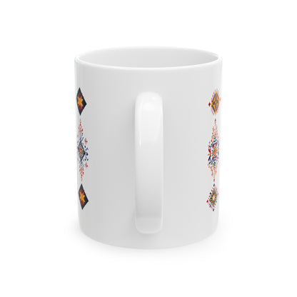 Durable Ceramic Coffee Mug with Persian Calligraphy Design - Vivid Print, BPA & Lead-Free, Microwave & Dishwasher Safe