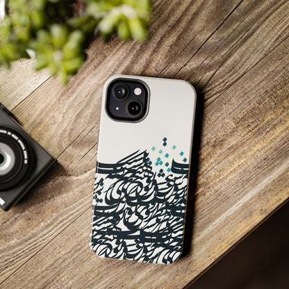 iPhone/Galaxy - Tough Phone Case with Persian Calligraphy Design - Impact Resistant, TPU Lining, Polycarbonate Shell, Glossy Finish