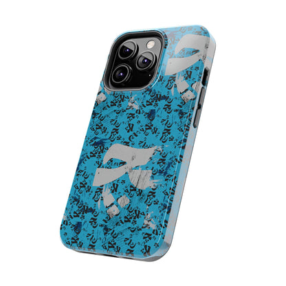 iPhone/Galaxy - Tough Phone Case with Persian Calligraphy Design - Impact Resistant, TPU Lining, Polycarbonate Shell, Glossy Finish