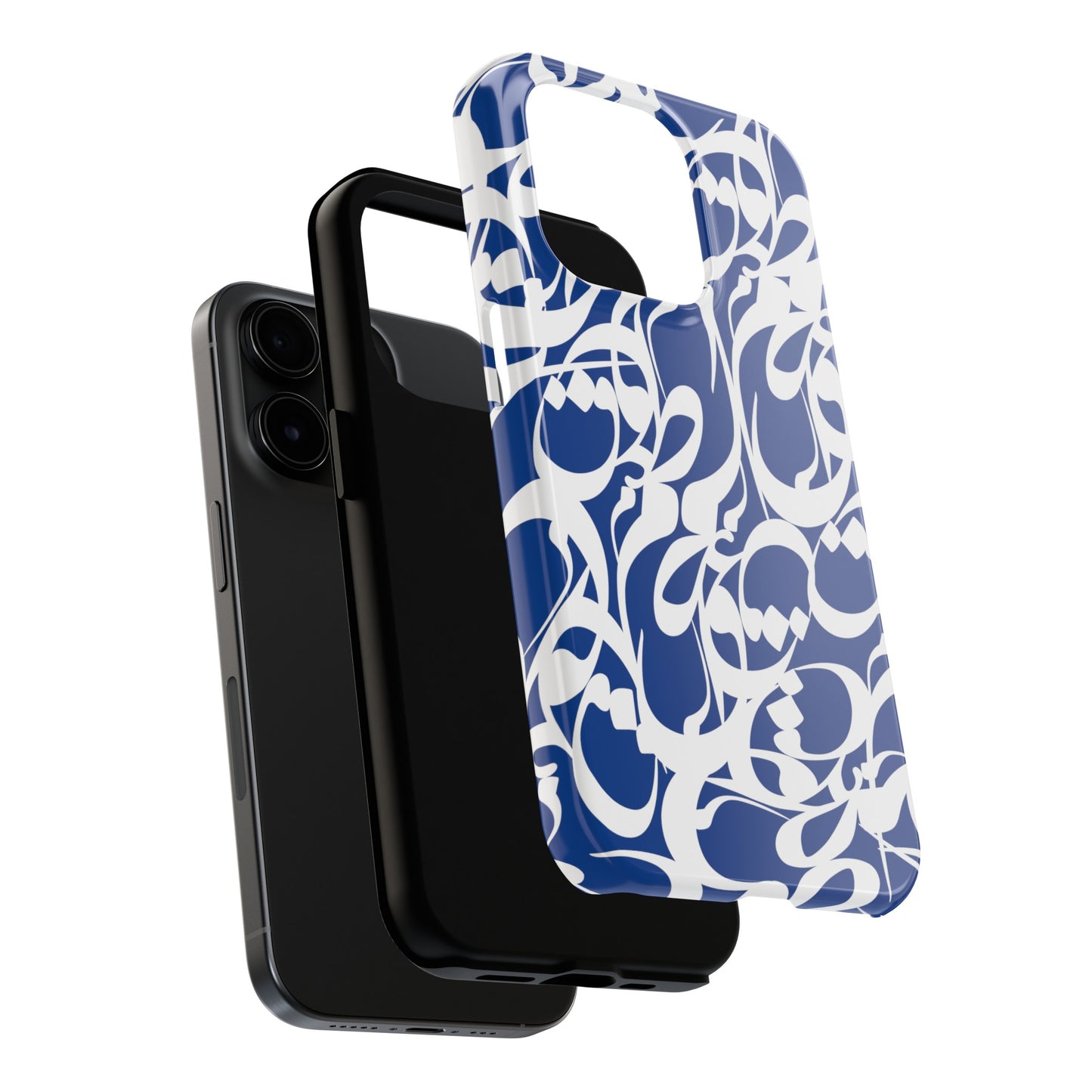 iPhone/Galaxy - Tough Phone Case with Persian Calligraphy Design - Impact Resistant, TPU Lining, Polycarbonate Shell, Glossy Finish