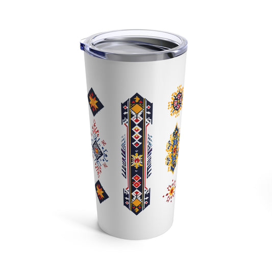 Durable 20oz Stainless Steel Tumbler with Persian Calligraphy Design - Vacuum Insulated, Dishwasher Safe, Glossy Finish