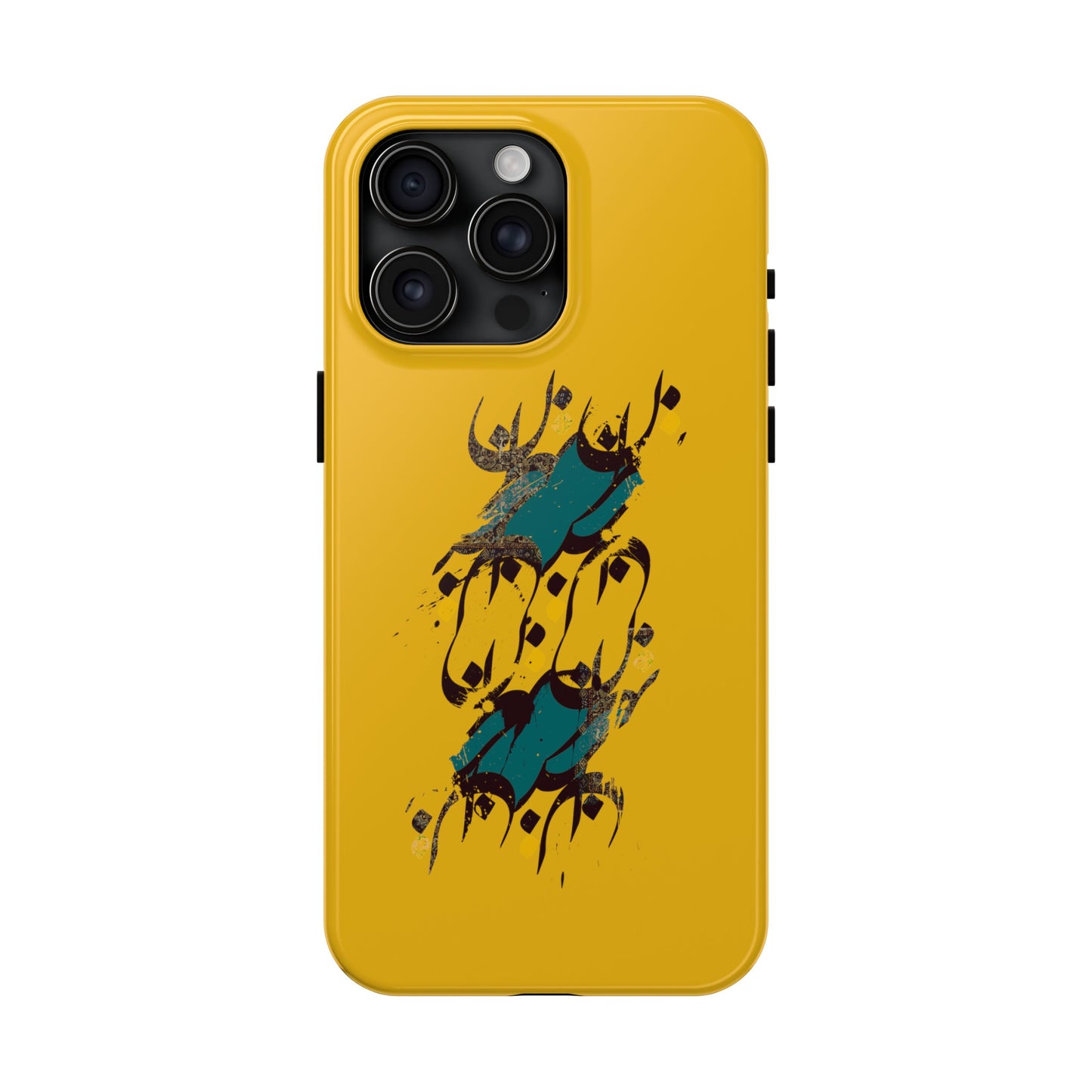 iPhone/Galaxy - Tough Phone Case with Persian Calligraphy Design - Impact Resistant, TPU Lining, Polycarbonate Shell, Glossy Finish