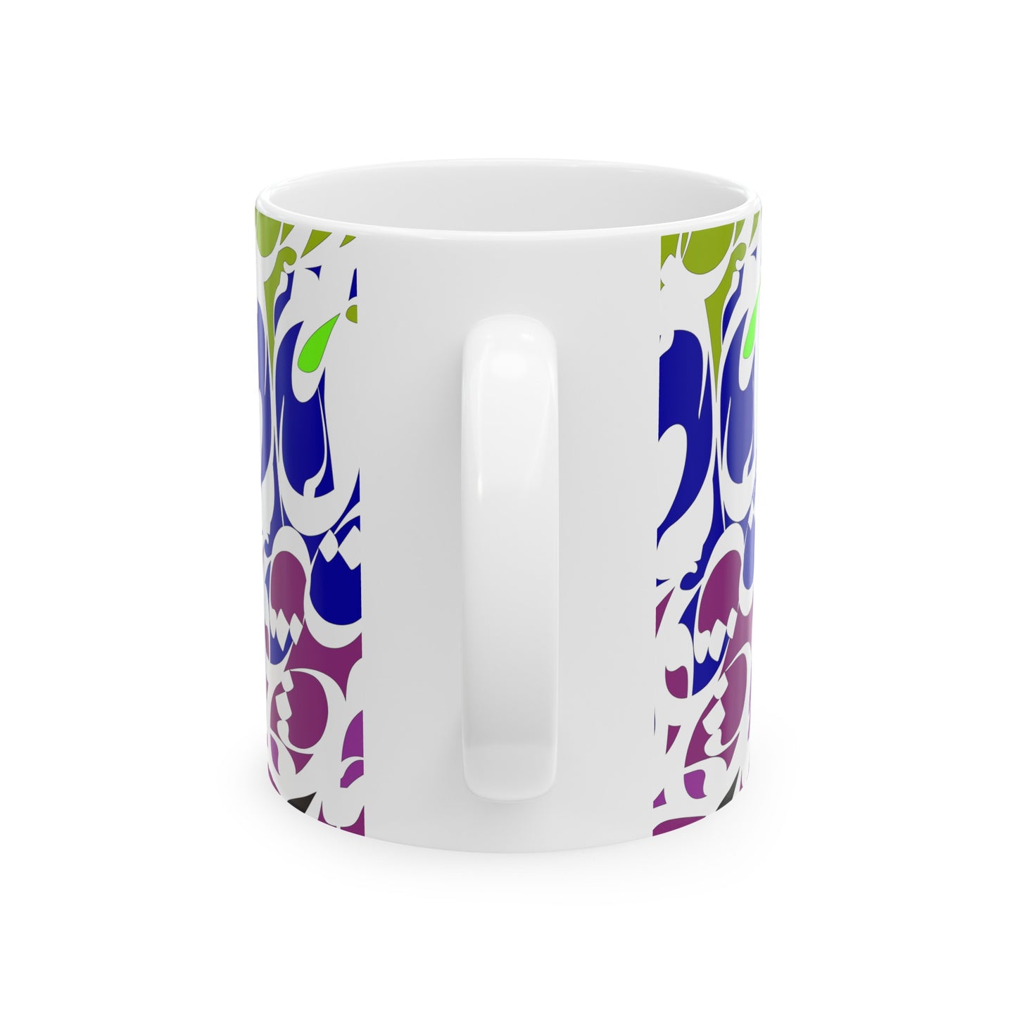 Durable Ceramic Coffee Mug with Persian Calligraphy Design - Vivid Print, BPA & Lead-Free, Microwave & Dishwasher Safe