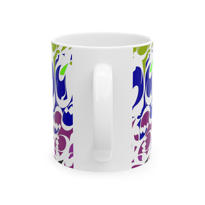 Durable Ceramic Coffee Mug with Persian Calligraphy Design - Vivid Print, BPA & Lead-Free, Microwave & Dishwasher Safe