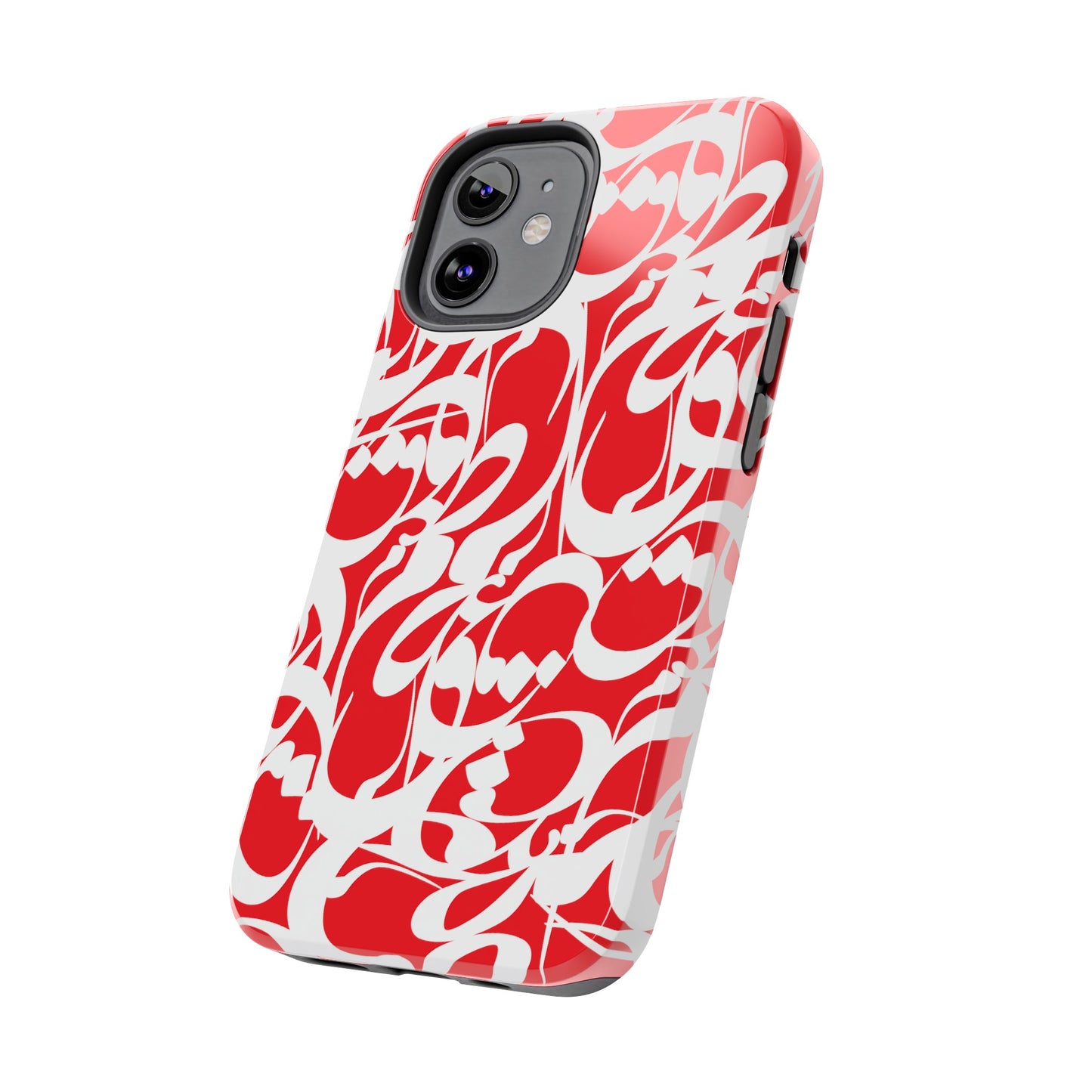 iPhone/Galaxy - Tough Phone Case with Persian Calligraphy Design - Impact Resistant, TPU Lining, Polycarbonate Shell, Glossy Finish