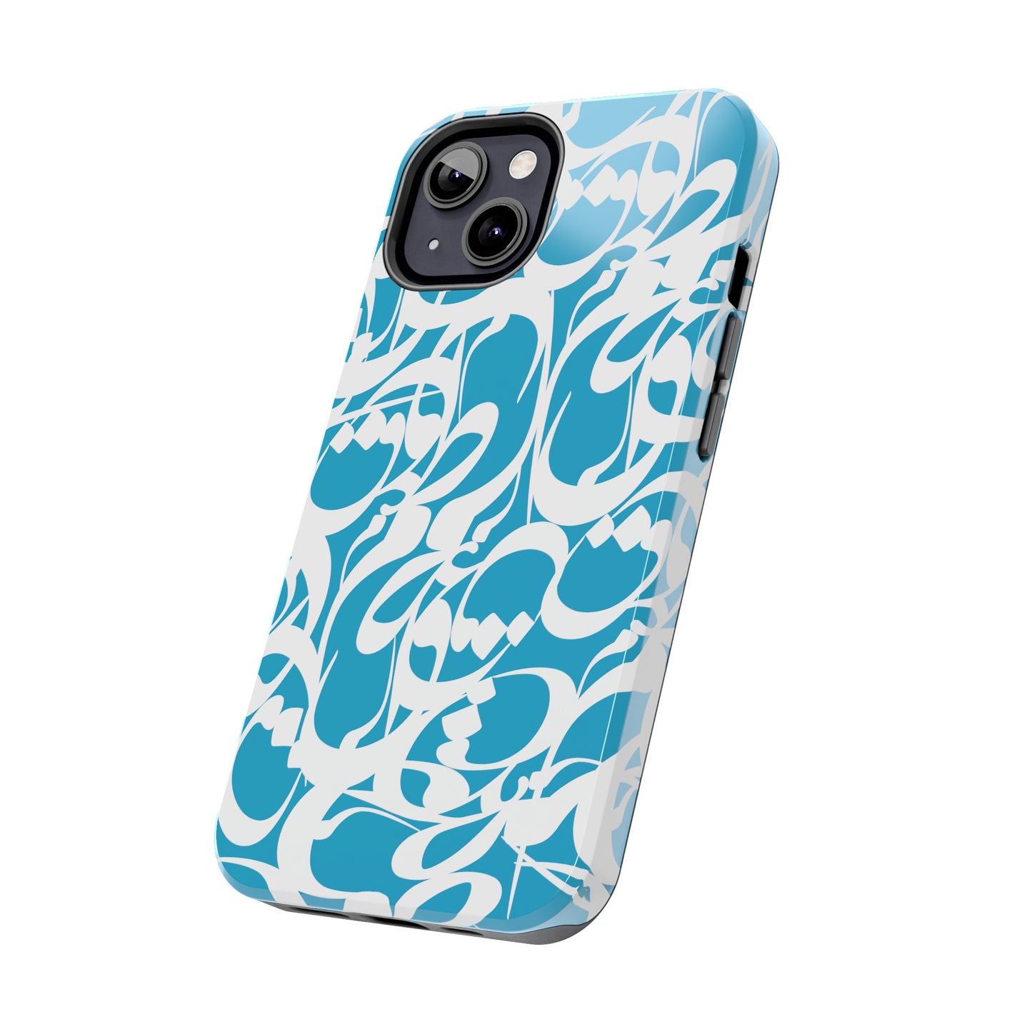 iPhone/Galaxy - Tough Phone Case with Persian Calligraphy Design - Impact Resistant, TPU Lining, Polycarbonate Shell, Glossy Finish