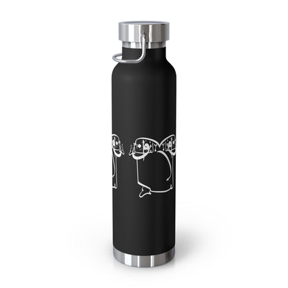 22oz Vacuum Insulated Stainless Steel Bottle with Persian Calligraphy Design - Double Wall, BPA Free, Spill-Proof, Scratch & Fade Resistant