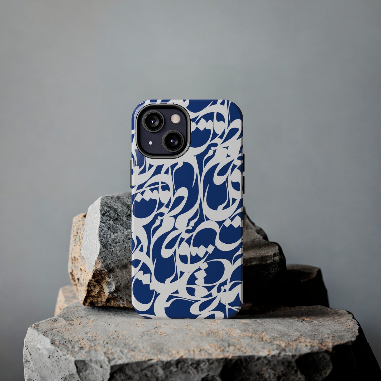 iPhone/Galaxy - Tough Phone Case with Persian Calligraphy Design - Impact Resistant, TPU Lining, Polycarbonate Shell, Glossy Finish