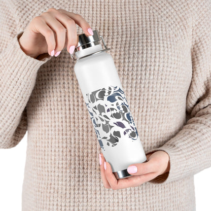 22oz Vacuum Insulated Stainless Steel Bottle with Persian Calligraphy Design - Double Wall, BPA Free, Spill-Proof, Scratch & Fade Resistant