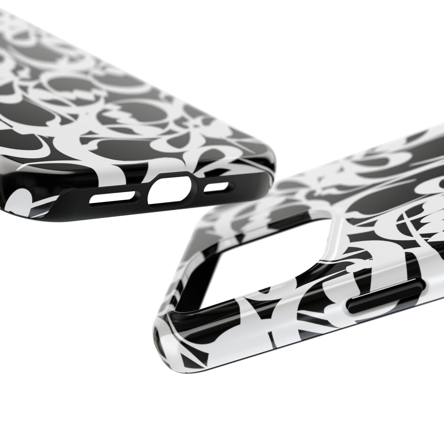 iPhone/Galaxy - Tough Phone Case with Persian Calligraphy Design - Impact Resistant, TPU Lining, Polycarbonate Shell, Glossy Finish