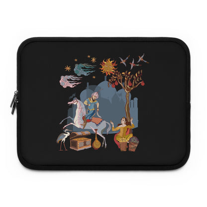 Stylish Laptop Sleeve - 100% Polyester with Persian Design, Plush Fleece Interior, Available in 3 Sizes